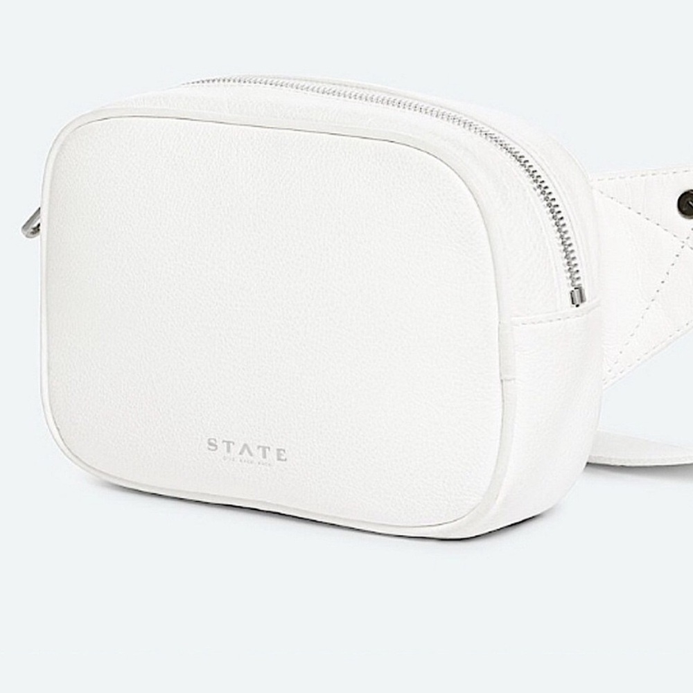 NWT State White Leather Bennet Fanny